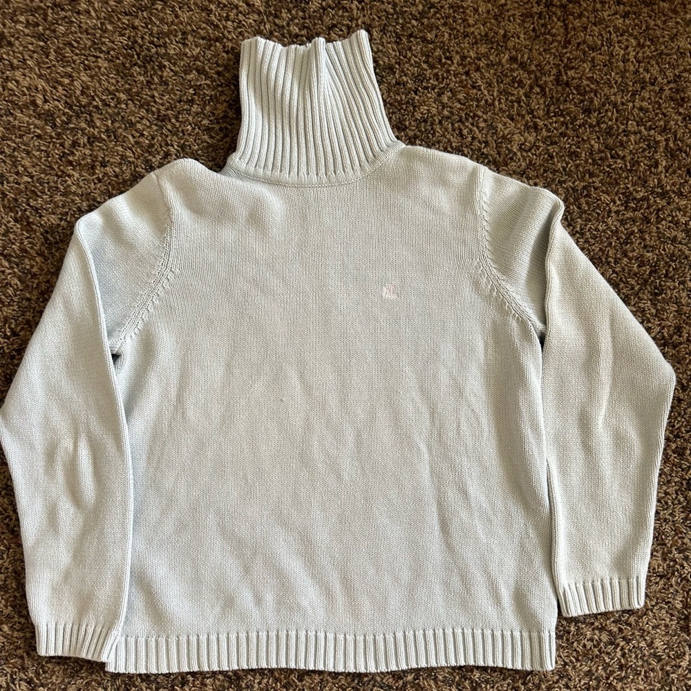 Ralph Lauren Soft Blue Turtleneck Sweater